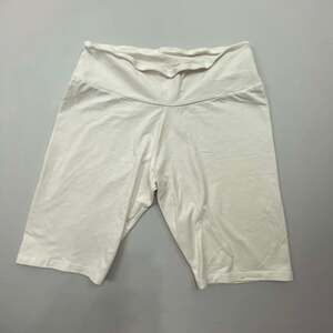 Ambience Women's White High-Waist Biker Shorts Size 1X